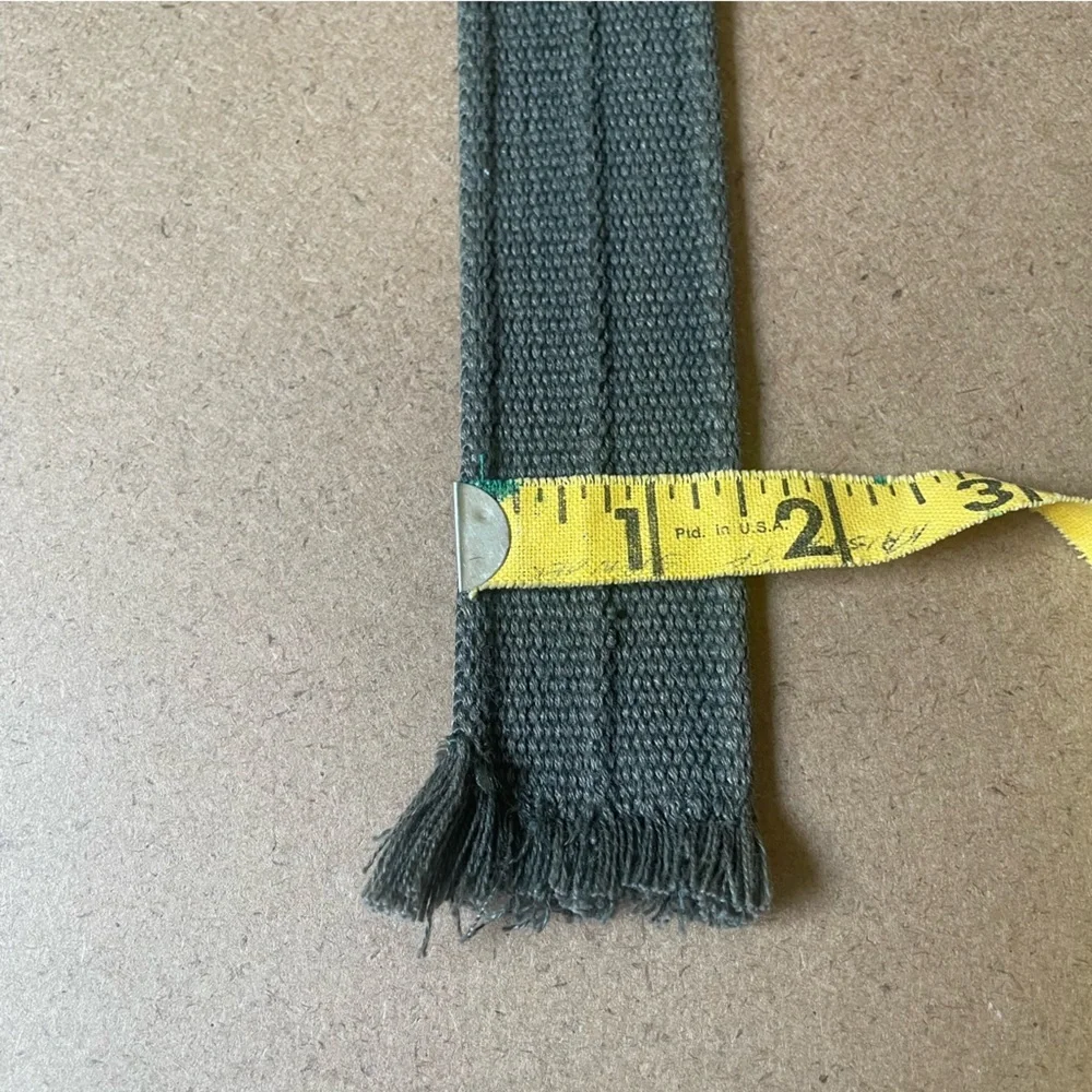 Distressed Eyelet Grommet Adjustable Green Canvas D-Ring Belt​